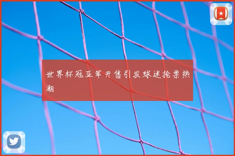 世界杯冠亚军开售引发球迷抢票热潮